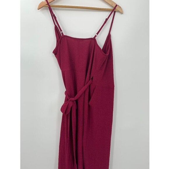 NWT! Chelsea28 Crepe Wrap Midi Dress Burgundy Plum - Picture 7 of 8